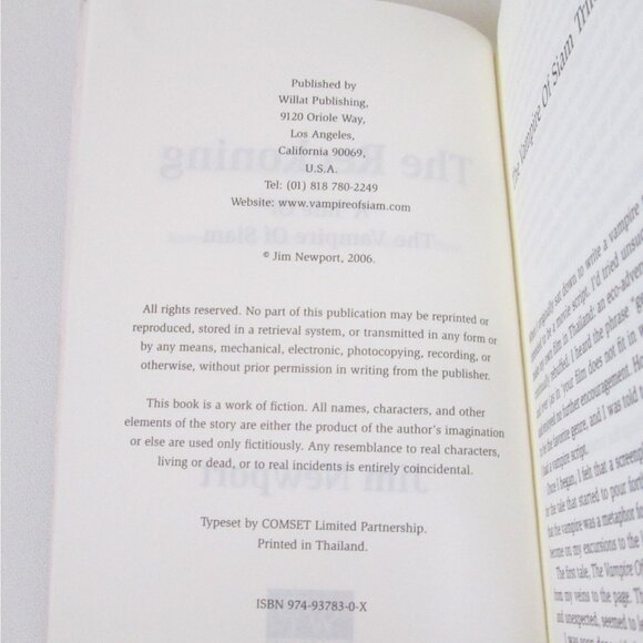 Jim Newport 3 Paperback Book Lot Vampire Of Siam Series Reckoning Ramonne 2000s - Picture 10 of 13